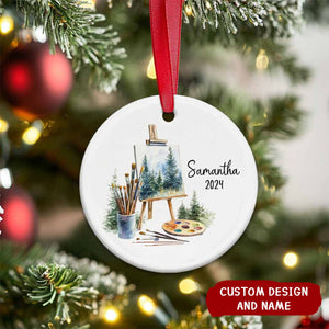 2024 New Release - Personalized Artist Christmas Ornament, Gift For Artists/Art Teacher/Art Lovers