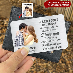 Personalized Couple Aluminum Wallet Insert Card-Gift Idea For Him/ Her/ Couple