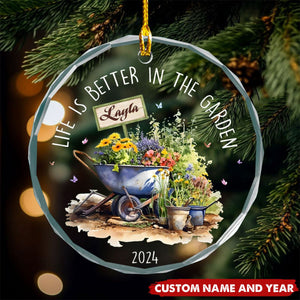 2024 New Release - Personalized Life Is Better In The Garden Christmas Ornament