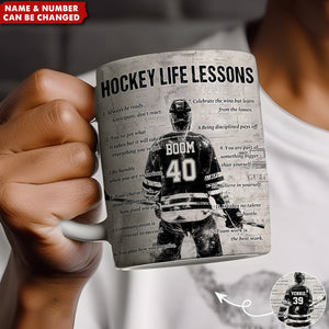 Personalized Hockey Life Lessons Mug - Great Gift For Hockey Lovers