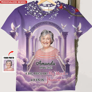 Memorial Upload Photo Family Loss Personalized 3D T-shirt