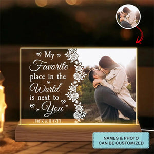 My Favorite Place In The World - Personalized Custom 3D Led Light - Valentine's Day Gift For Couple, Husband, Wife, Boyfriend, Girlfriend