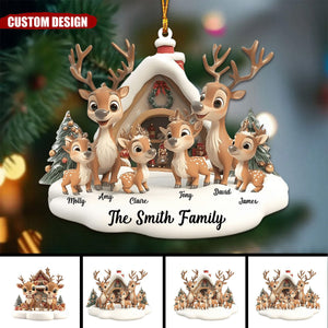 Personalized Reindeer Family Ornament-2024 New Release