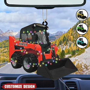 2024 New Release  – Personalized Skid Steer Loader Flat Shaped Ornament, Gift For Trucker