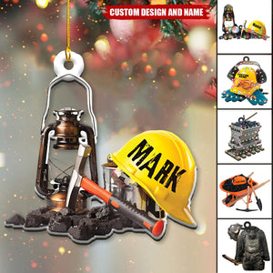 2024 New Release - Personalized  Coal Mining Equipment Ornament ,Gifts for Coal Miner