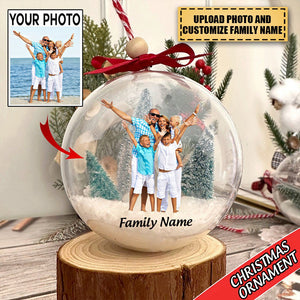 Custom Photo Christmas Ball Ornament, Personalized Family/Sisters/Friends/Pets Christmas Gifts