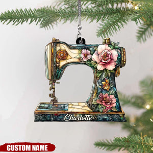 2024 New Release - Personalized Sewing Machine With Flowers Shaped Ornament