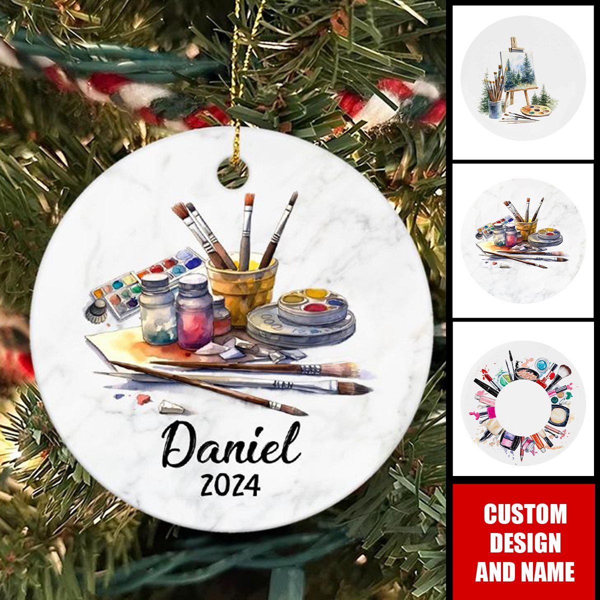 2024 New Release - Personalized Artist Christmas Ornament, Gift For Artists/Art Teacher/Art Lovers