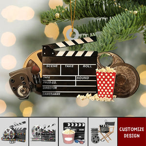 2024 New Release Personalized Film Clapboard Christmas Ornament, Christmas Gift For Watching Movie Lover