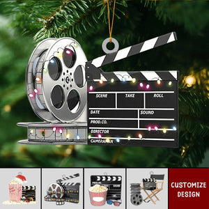 2024 New Release Personalized Film Clapboard Christmas Ornament, Christmas Gift For Watching Movie Lover