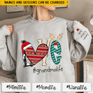 Love Grandma/Nana/Mom Christmas Sweatshirt, Christmas Nana/Mom Claus Sweatshirt