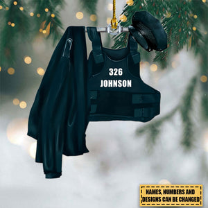 Police's Uniform - Personalized Christmas Ornament - Christmas Gift For Police Officer