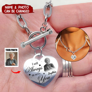 I am Always With You - Personalized Heart Charm Memorial Necklace - Gift For Family, Pet Lovers