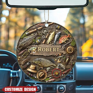 2024 New Release  – Personalized Fishing Life Christmas/Car Ornament, Christmas Gift For Fishing Lover