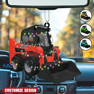 2024 New Release  – Personalized Skid Steer Loader Flat Shaped Ornament, Gift For Trucker