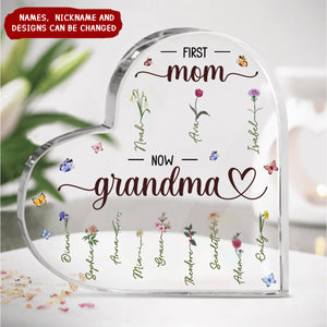 First Mom Now Grandma - Personalized Acrylic Plaque