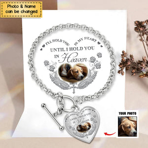 I'll Hold You In My Heart Personalized Pet Memorial Bracelet