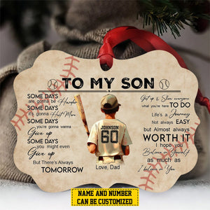 2024 New Release Personalized Baseball Christmas Wood Ornament Gift For Baseball Lovers