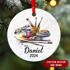 2024 New Release - Personalized Artist Christmas Ornament, Gift For Artists/Art Teacher/Art Lovers