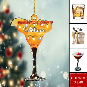 2024 New Release - Personalized Alcohol Drink Christmas Ornament - Gift For Bartender