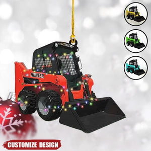 2024 New Release  – Personalized Skid Steer Loader Flat Shaped Ornament, Gift For Trucker