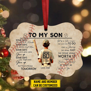 2024 New Release Personalized Baseball Christmas Wood Ornament Gift For Baseball Lovers