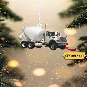 2024 New Release Concrete Mixing Transport Truck Driver, Custom Concrete Mixer Truck Christmas Acrylic