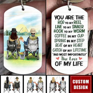 Personalized Fishing Couple Aluminum Keychain - Gift Idea For Couple