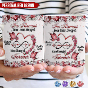 Memorial Floral Butterfly Heart Infinity - Personalized 3D Inflated Effect Mug