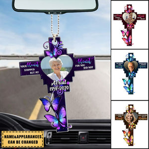 Personalized God Has You In His Arms Memorial Gift Butterfly Car Hang Ornament