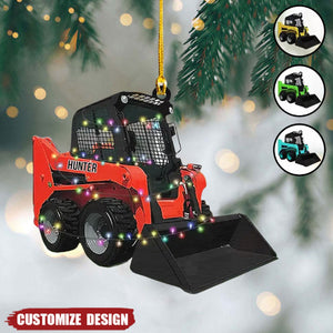 2024 New Release  – Personalized Skid Steer Loader Flat Shaped Ornament, Gift For Trucker