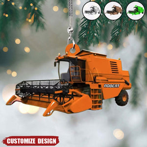 2024 New Release - Personalized Combine Harvester Christmas Ornament, Christmas Gift For Farmers