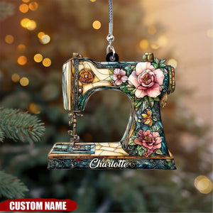 2024 New Release - Personalized Sewing Machine With Flowers Shaped Ornament