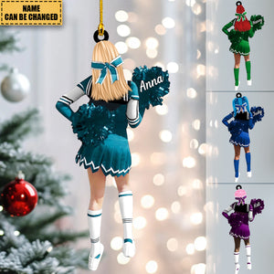 Personalized Cheerleading Pom pom Girl Christmas Ornaments - 2024 New Release