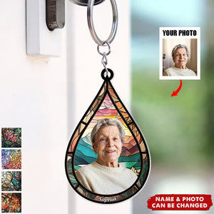 Memorial Family Gift Teardrop - Personalized Keychain