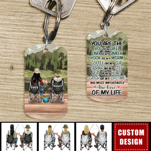 Personalized Fishing Couple Aluminum Keychain - Gift Idea For Couple