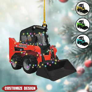 2024 New Release  – Personalized Skid Steer Loader Flat Shaped Ornament, Gift For Trucker