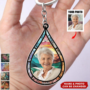 Memorial Family Gift Teardrop - Personalized Keychain