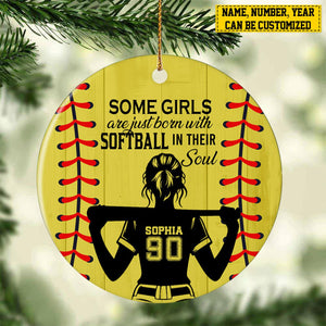 2024 New Release - Personalized Softball Girl Christmas Ornament , Gift For Softball Lovers