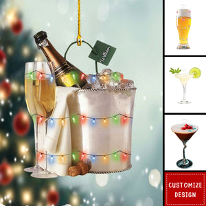 2024 New Release - Personalized Alcohol Drink Christmas Ornament - Gift For Bartender