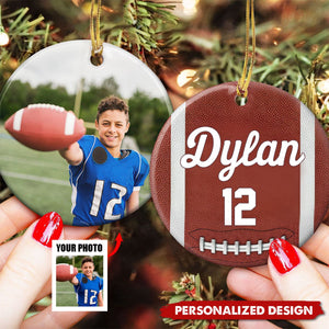 2024 New Release American Football-Personalized Ceramic Photo Ornament-Gift For American Football Lovers