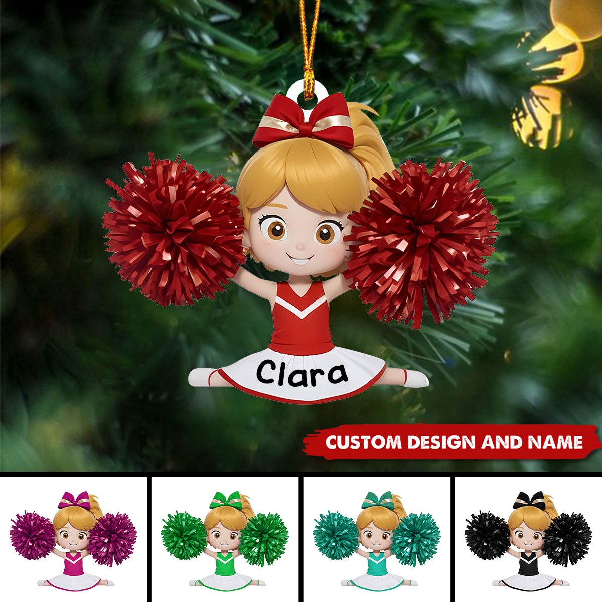 2024 New Release Personalized Cheerleading Christmas Ornaments Gifts