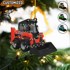 2024 New Release  – Personalized Skid Steer Loader Flat Shaped Ornament, Gift For Trucker