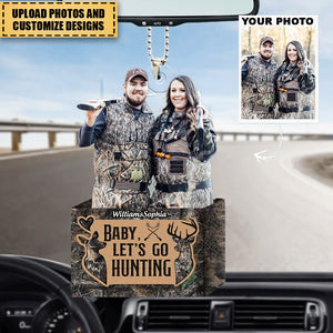 Baby, Let's Go Hunting - Personalized Photo Mica Ornament - Gift For Hunting Couple, Hunting Lovers, Wife, Husband