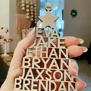 Our Family 2023 - Custom Personalized Family Name Wooden Ornament