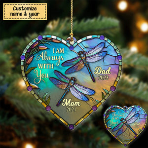 Personalized Memorial Gift I'm Always With You Heart Acrylic Christmas/Car Ornament