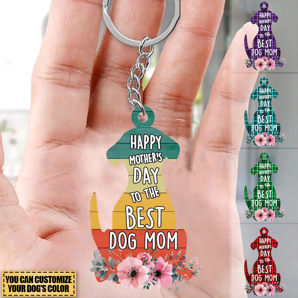 Custom Personalized Dog Mom Acrylic Keychain