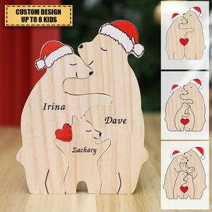 Personalized Bear Family Wooden Art Puzzle - New Christmas Release