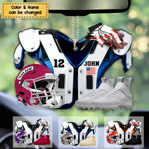 American Football - Personalized Christmas/Car Ornament, Gift For Football Fans