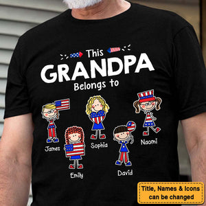 Gift For Grandpa With Kids This Grandpa Belongs To Shirt